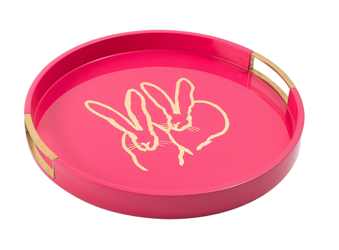 Bunny Drinks Tray, Pink