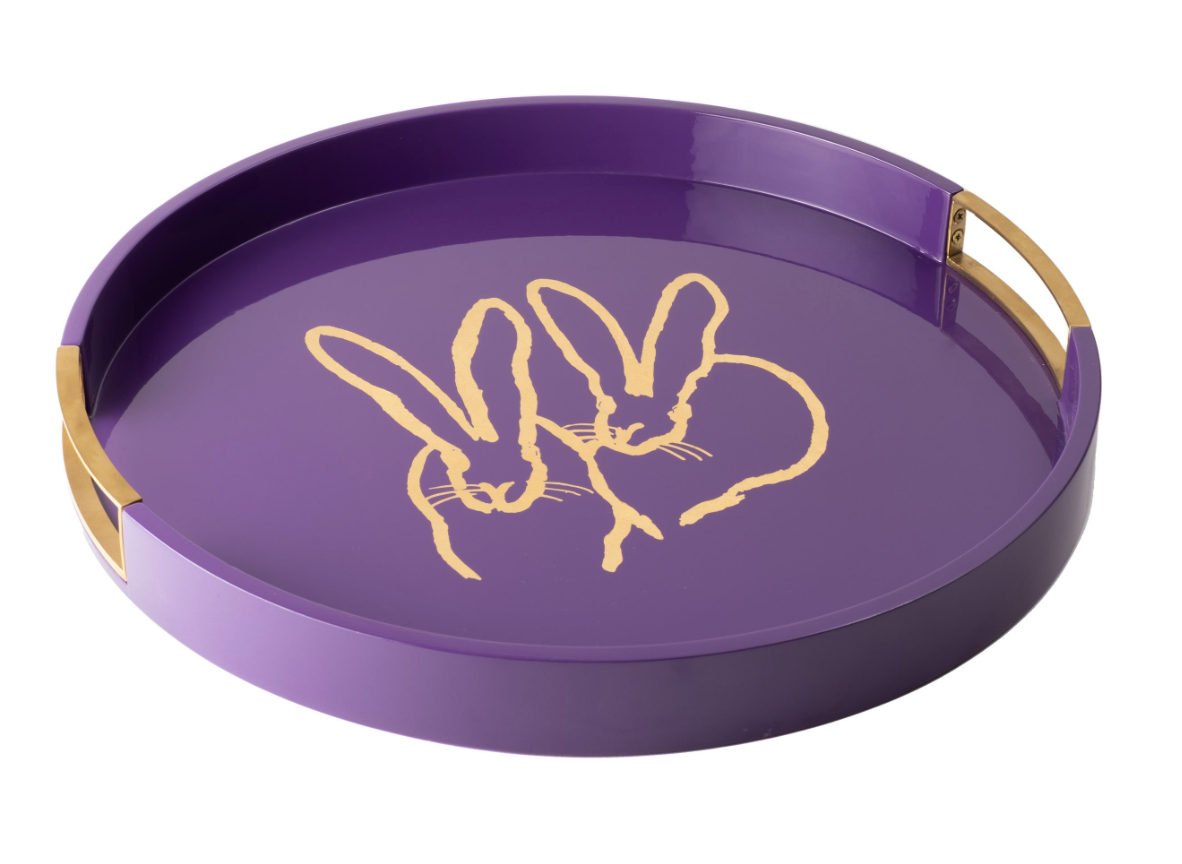 Bunny Drinks Tray, Purple
