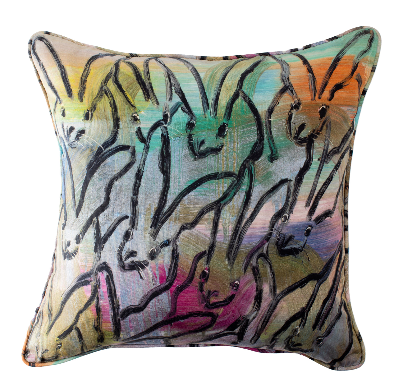Lucky Bunny Cotton Pillow Cover, 22 x 22