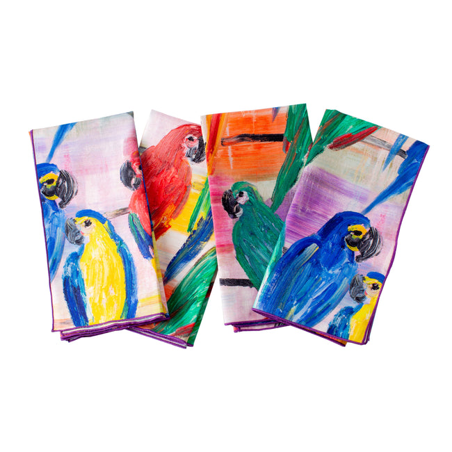 Hunt's Parrots Dinner Napkin, Set of 2