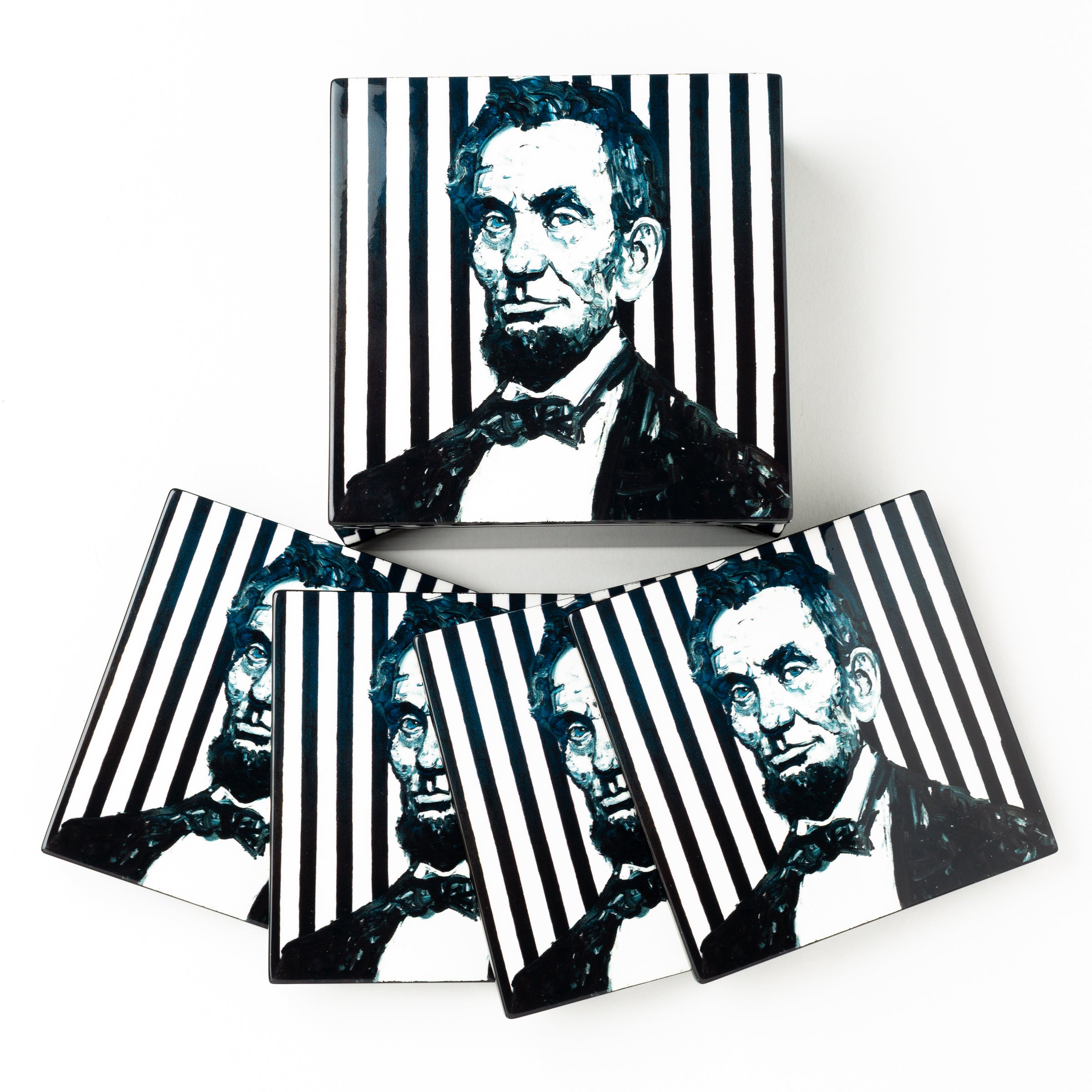 Abraham Lincoln Coaster Box Set with 4 Coasters