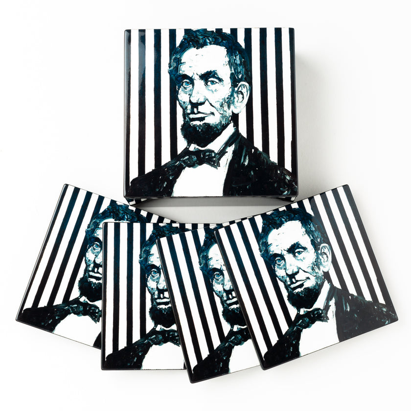 Abraham Lincoln Coaster Box Set with 4 Coasters