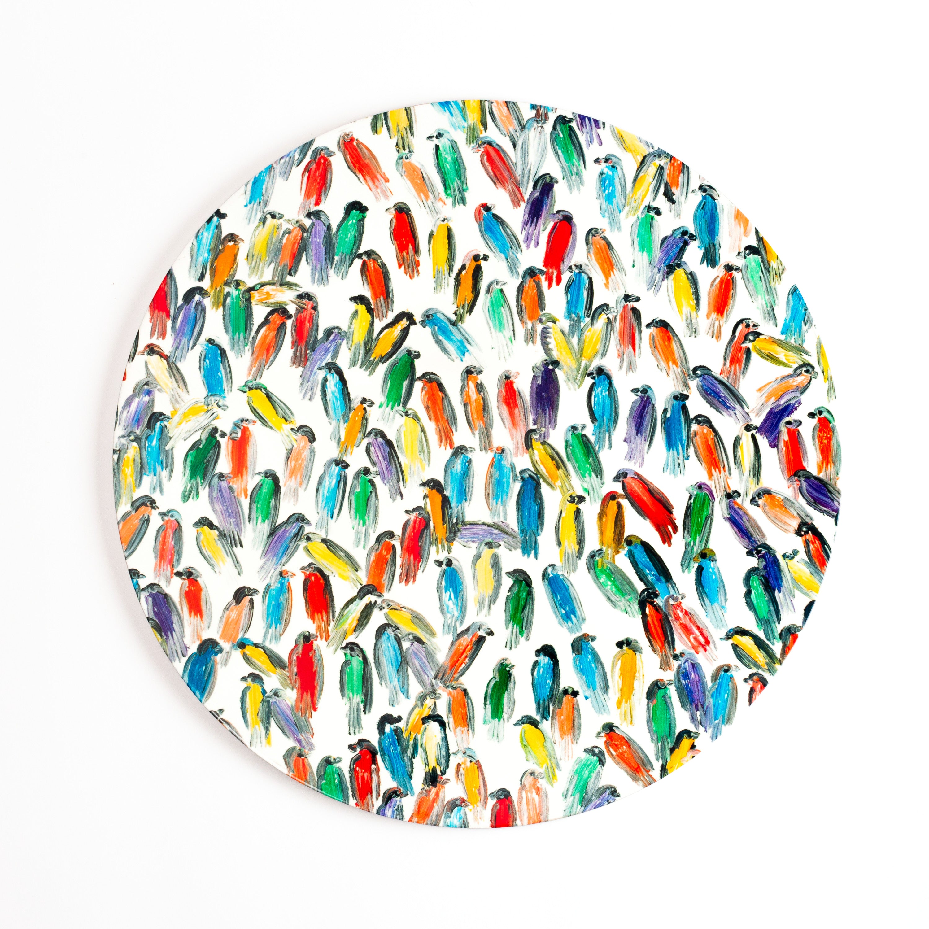 Festive Finches Lacquer Placemat, Set of 2