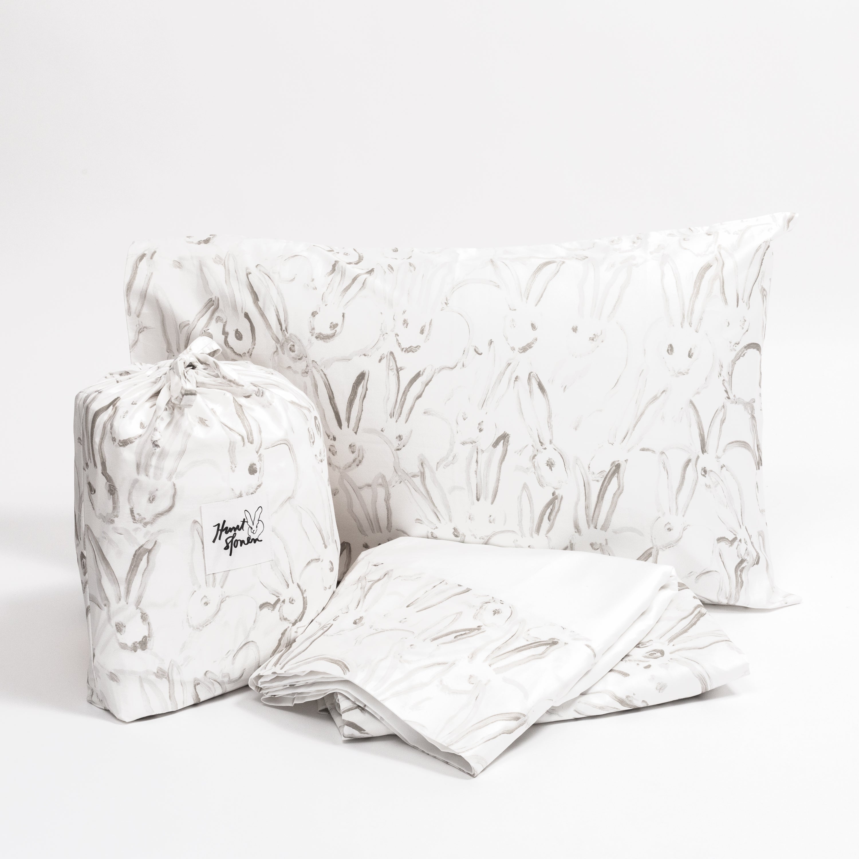 Silver Rabbit Run Sheet Set Hunt Slonem