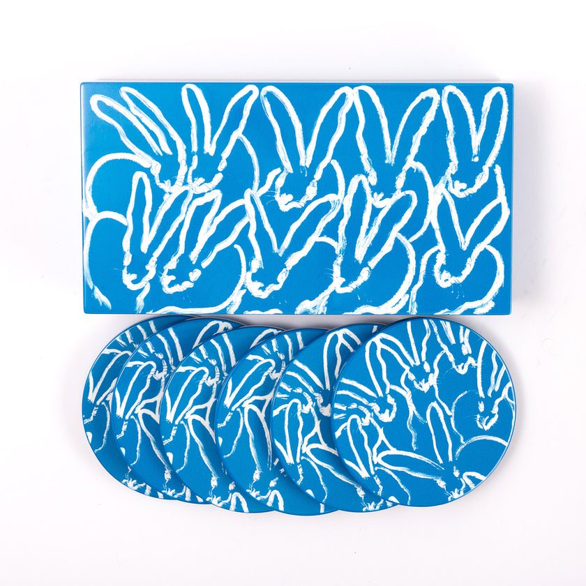 Bluesy Bunny Coaster Box Set with 6 Coasters