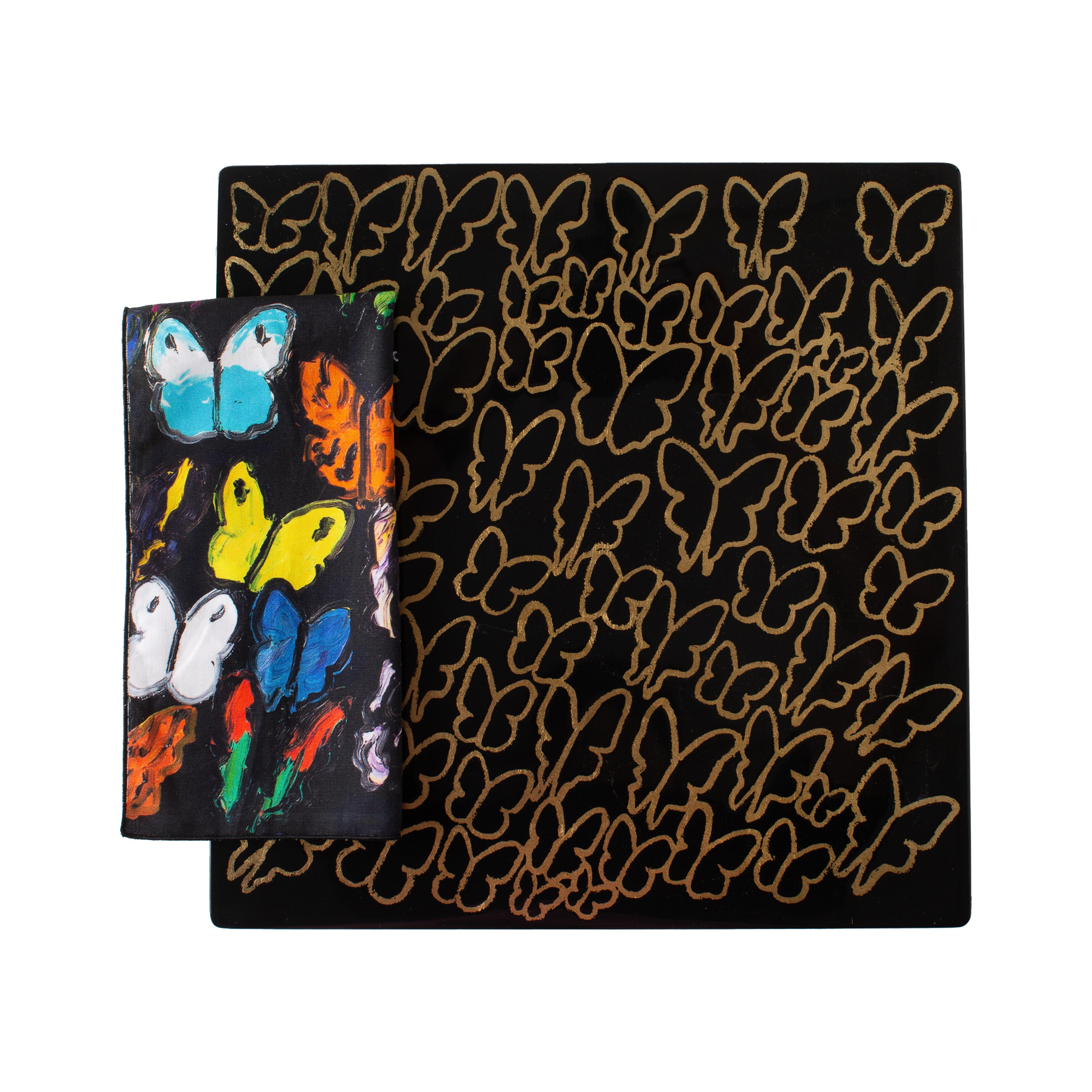 Butterflies in Flight Cotton Dinner Napkins, Set of 2