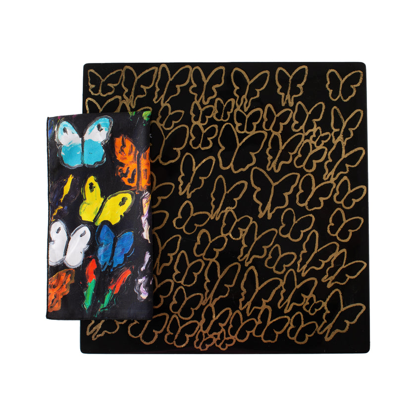 Butterflies in Flight Cotton Dinner Napkins, Set of 2