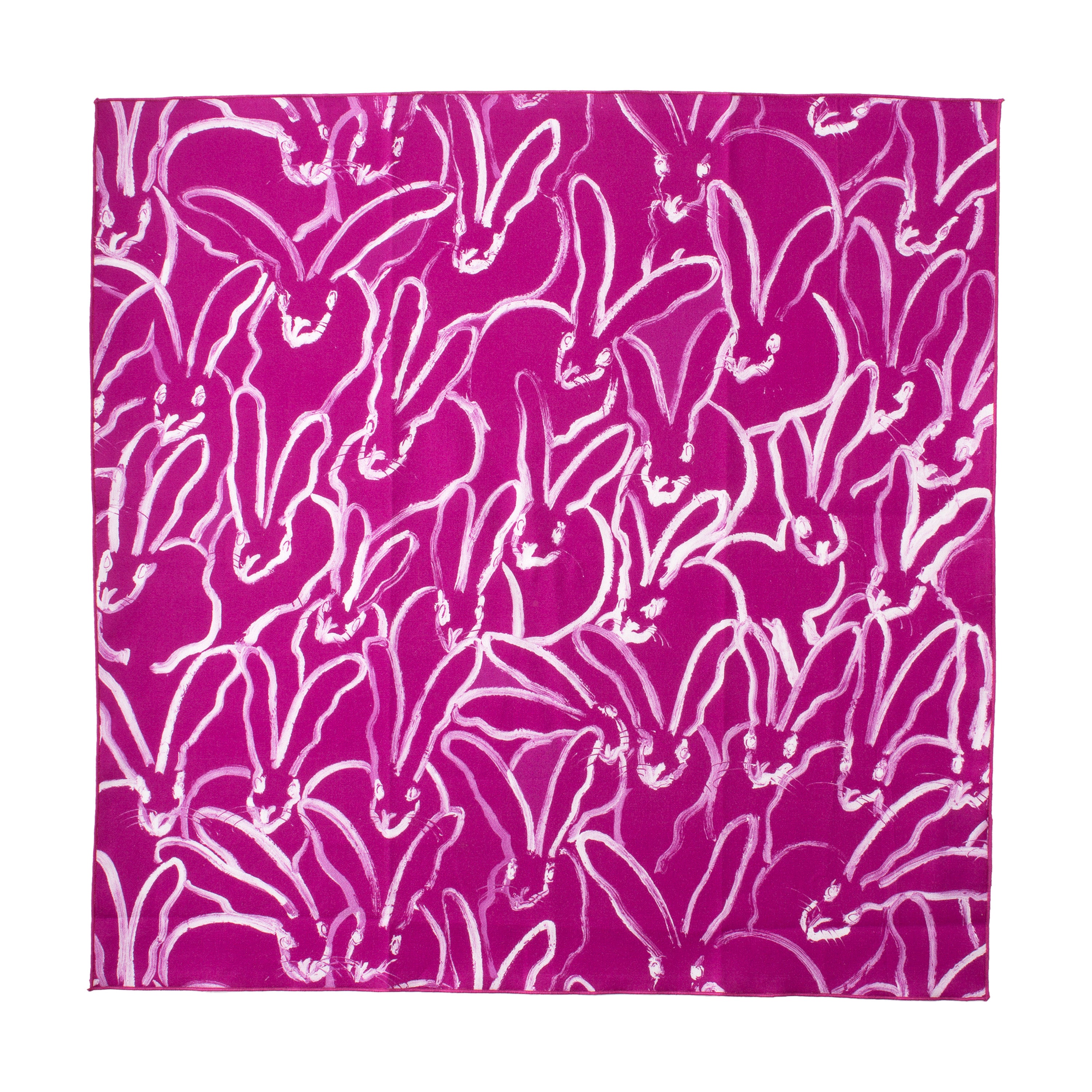 Rabbit Run Cotton Dinner Napkins, Fuchsia, Set of 2
