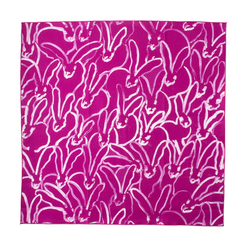 Rabbit Run Cotton Dinner Napkins, Fuchsia, Set of 2