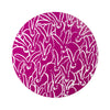 Rabbit Run Round Lacquer Placemat, Fuchsia, Set of 2