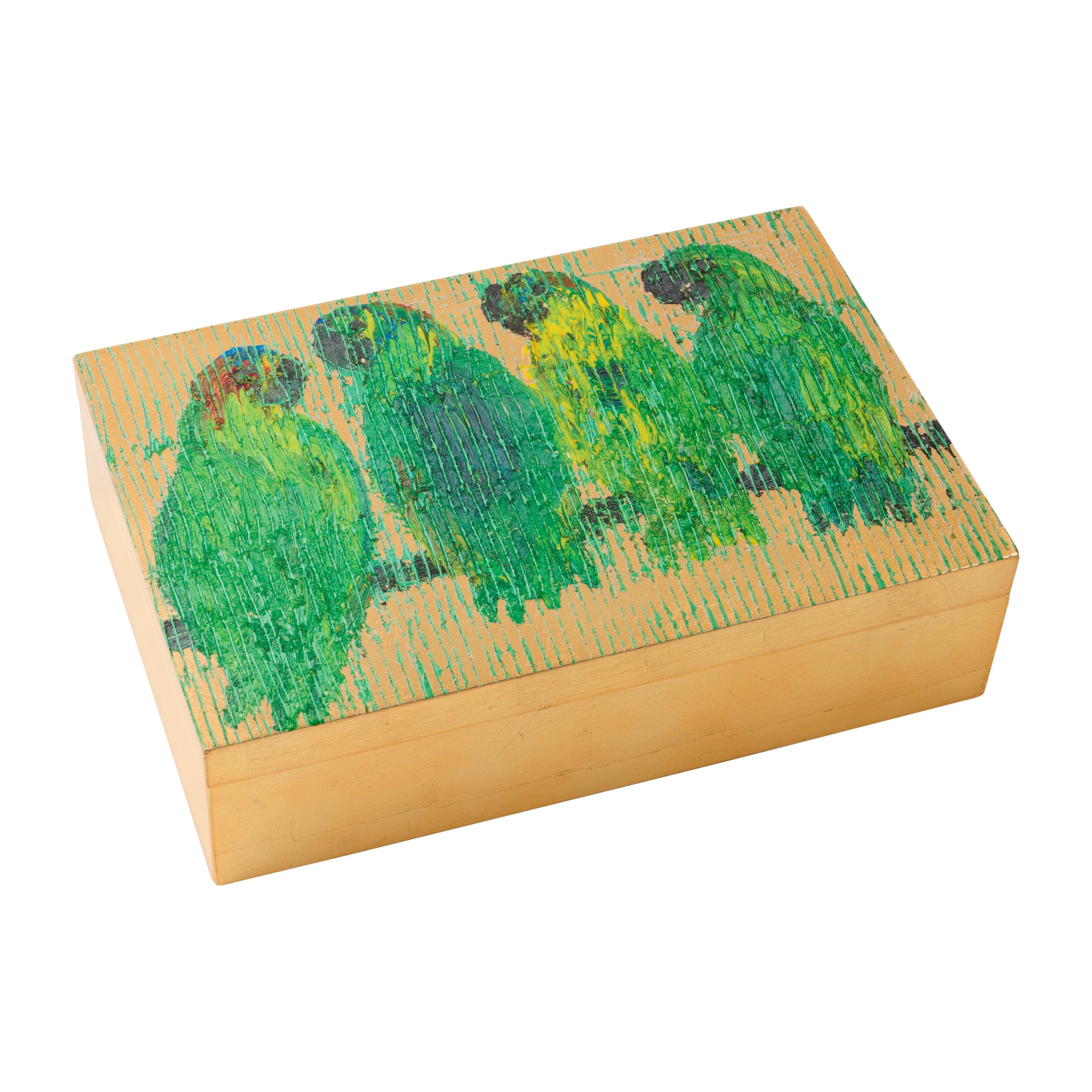 Parrot Song Gold Leaf Box