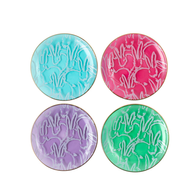 Lucky Charm Glass Plates, Set of 4