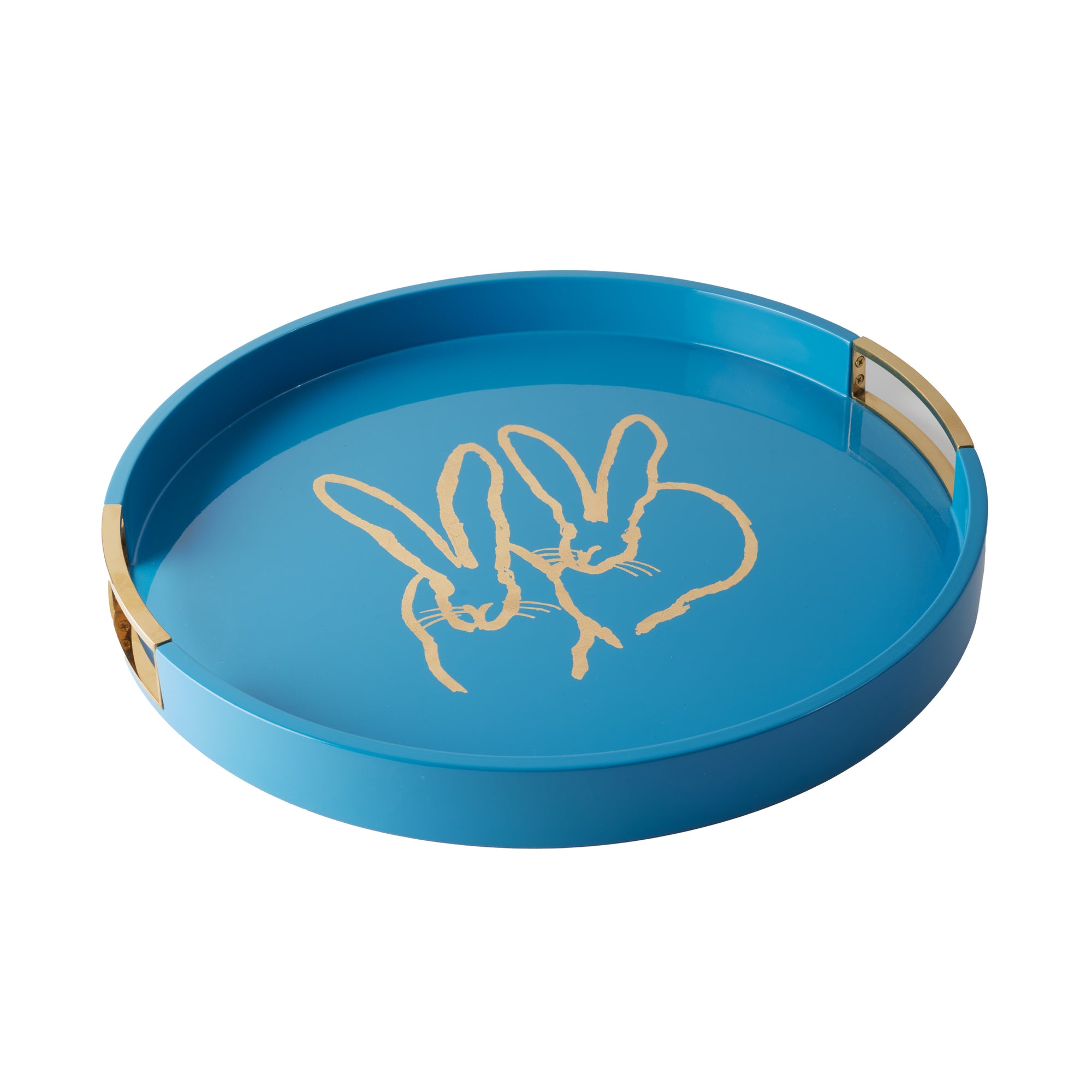 Bunny Drinks Tray, French Blue
