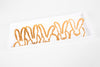 Bunny Conga Long Tray. White with Gold Bunnies