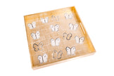 White Ascension Butterflies Gold Leaf Tray