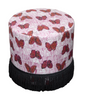 Custom Double Pouf in Ocelots and Blue Pearls