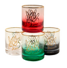 Double Bunny Old-Fashioned Glasses, Holiday Mix, Set of 4