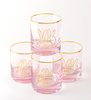 Double Bunny Old-Fashioned Glasses, Pink, Set of 4