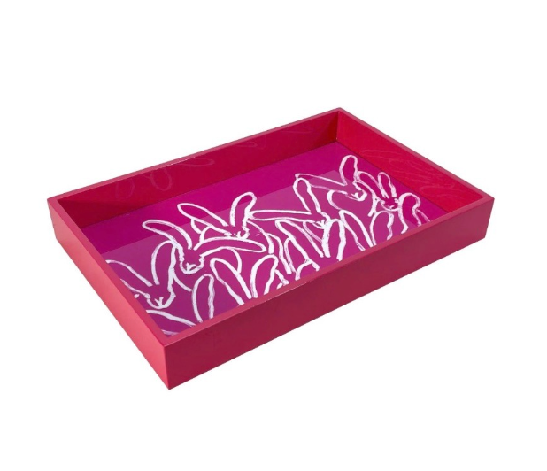 Rabbit Run Vanity Tray, Black and Gold Leaf