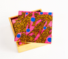 Pretty in Pink Ocelots Gold Leaf Coaster Box