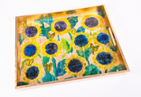 Sunflower Garden Gold Leaf Tray