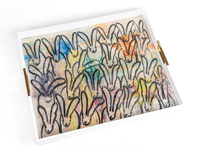 Ritzy Rabbits Large Lacquer Tray
