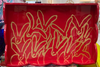 Rabbit Run Vanity Tray, Red with Gold Leaf