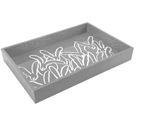 Rabbit Run Vanity Tray, Gray