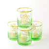 Double Bunny Old-Fashioned Glasses, Green, Set of 4