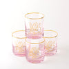 Set of 4 Double Bunny Old-Fashioned Glasses, Pink