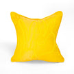 Hand Embroidered Silk & Velvet Bunny Pillow, Yellow, 18 x 18