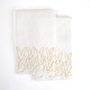 Rabbit Run Embroidered Linen Guest Towels in Gold