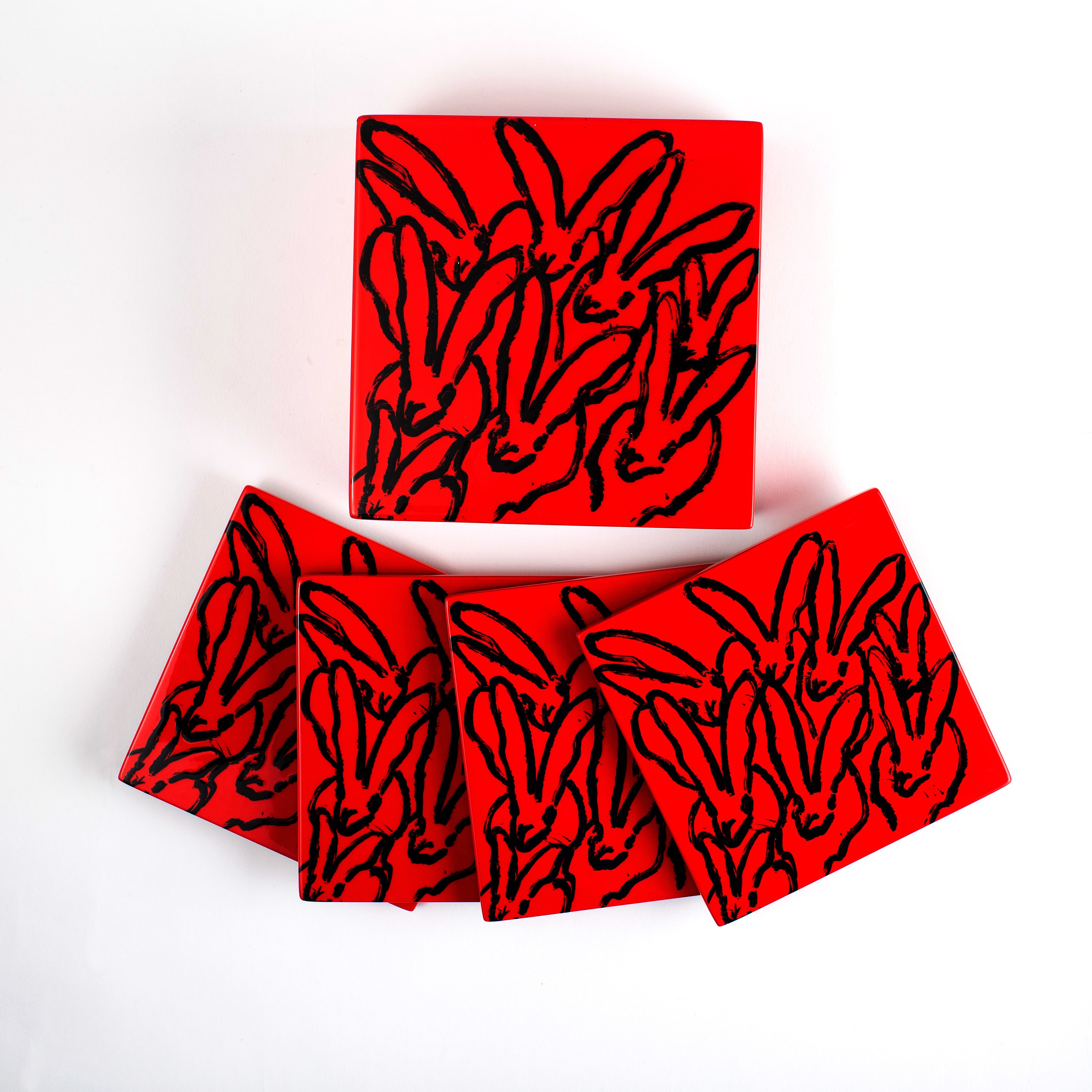 Red Rover Lacquer Coaster Box Set