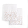 Rabbit Run Embroidered Linen Guest Towels in Silver