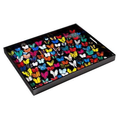 Butterflies in Flight Large Lacquer Tray