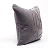 Hand Embroidered Velvet Bunny Pillow - Gray, 18 x 18