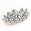 Rabbit Run Serving Platter with Hand-Painted Gold Rim