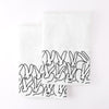 Rabbit Run Embroidered Linen Guest Towels in Black