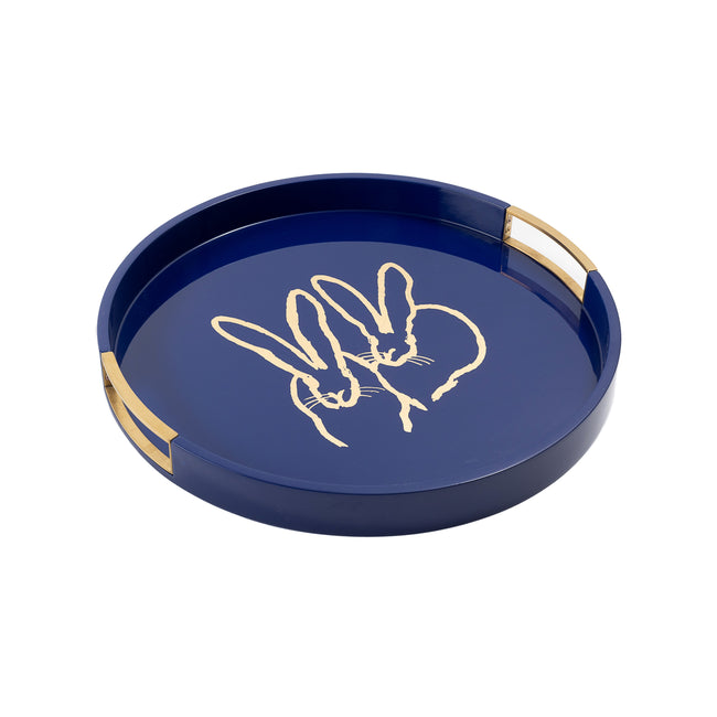 Bunny Drinks Tray, Cobalt