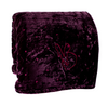 Hand-Embroidered Silk & Velvet Bunny Blanket, Deep Magenta