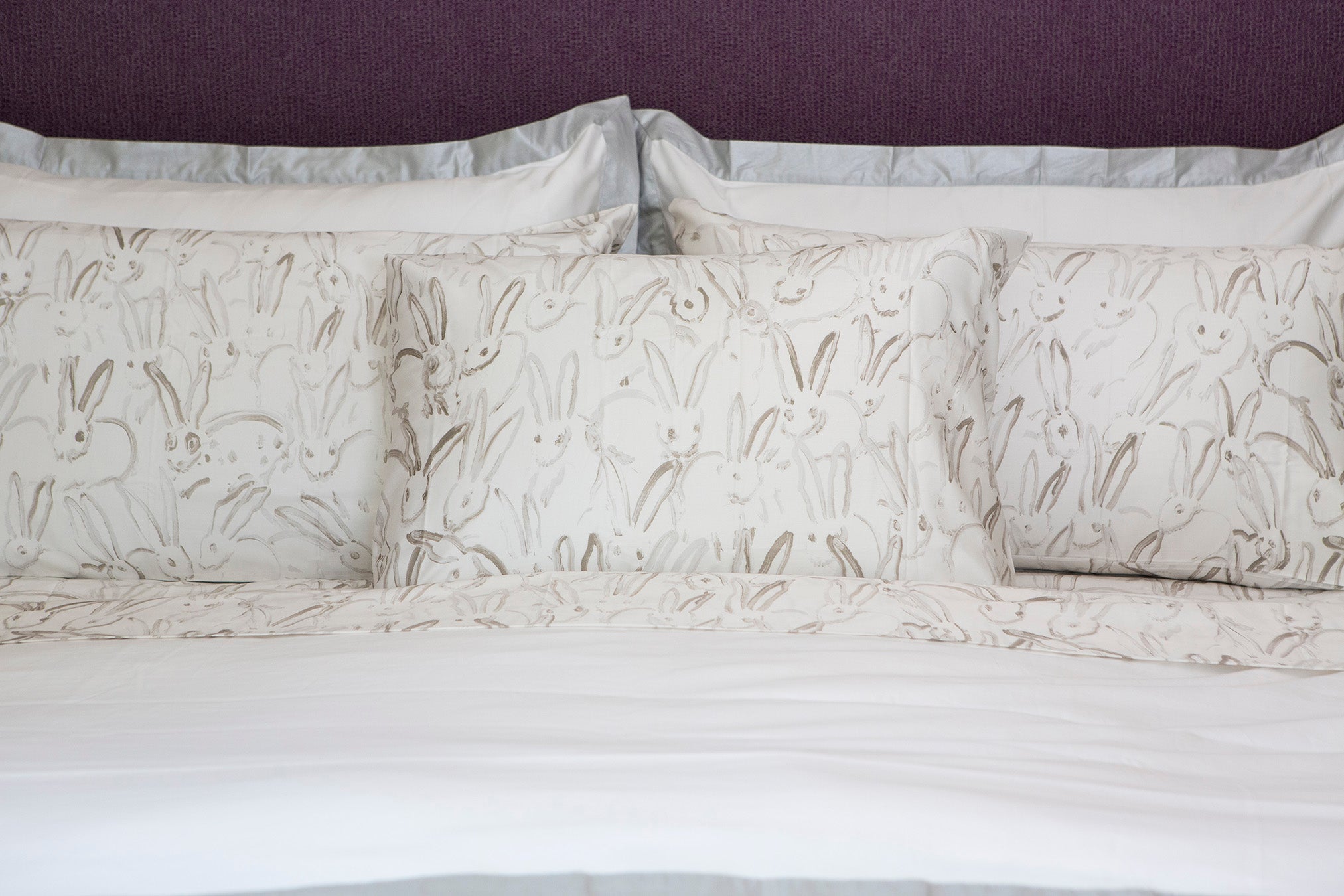 Luxury Duvet and Shams in Metallic Silver